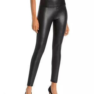 Bagatelle Shiny Black Faux Leather Pants